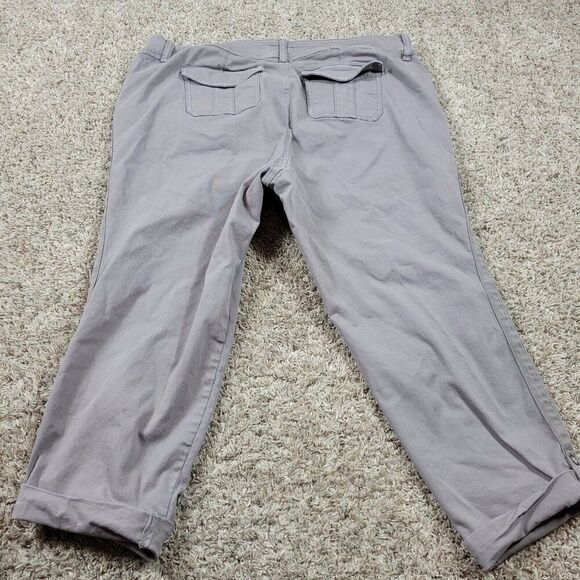 Torrid Jeans Womens 24 Gray Crop Aviator Skinny Stretch Twill Mid Rise Denim - Picture 6 of 8